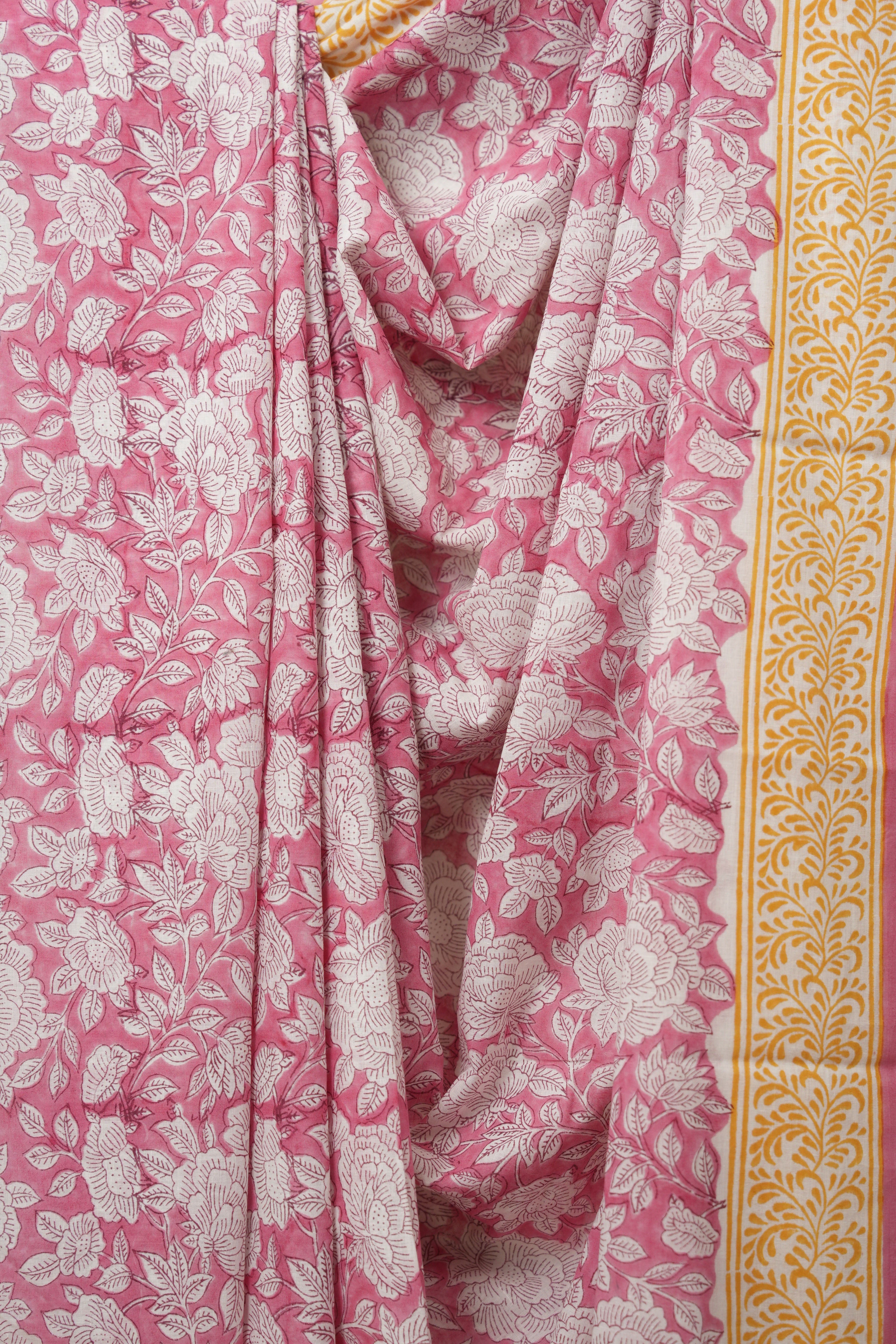 Pink HBP Cotton Saree - SRPCS3234