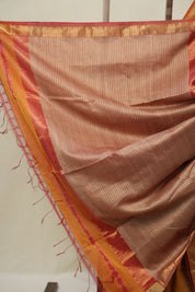 Mustard Maheshwari Saree - SRMMS1081