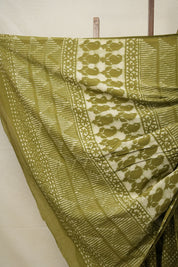 Mehendi Green HBP Cotton Saree - SRMGCS2767