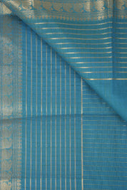 Peacock Blue Kanchi Cotton Saree - SRPBKCS1042