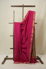 Pink Maheshwari Saree - SRPMS1082