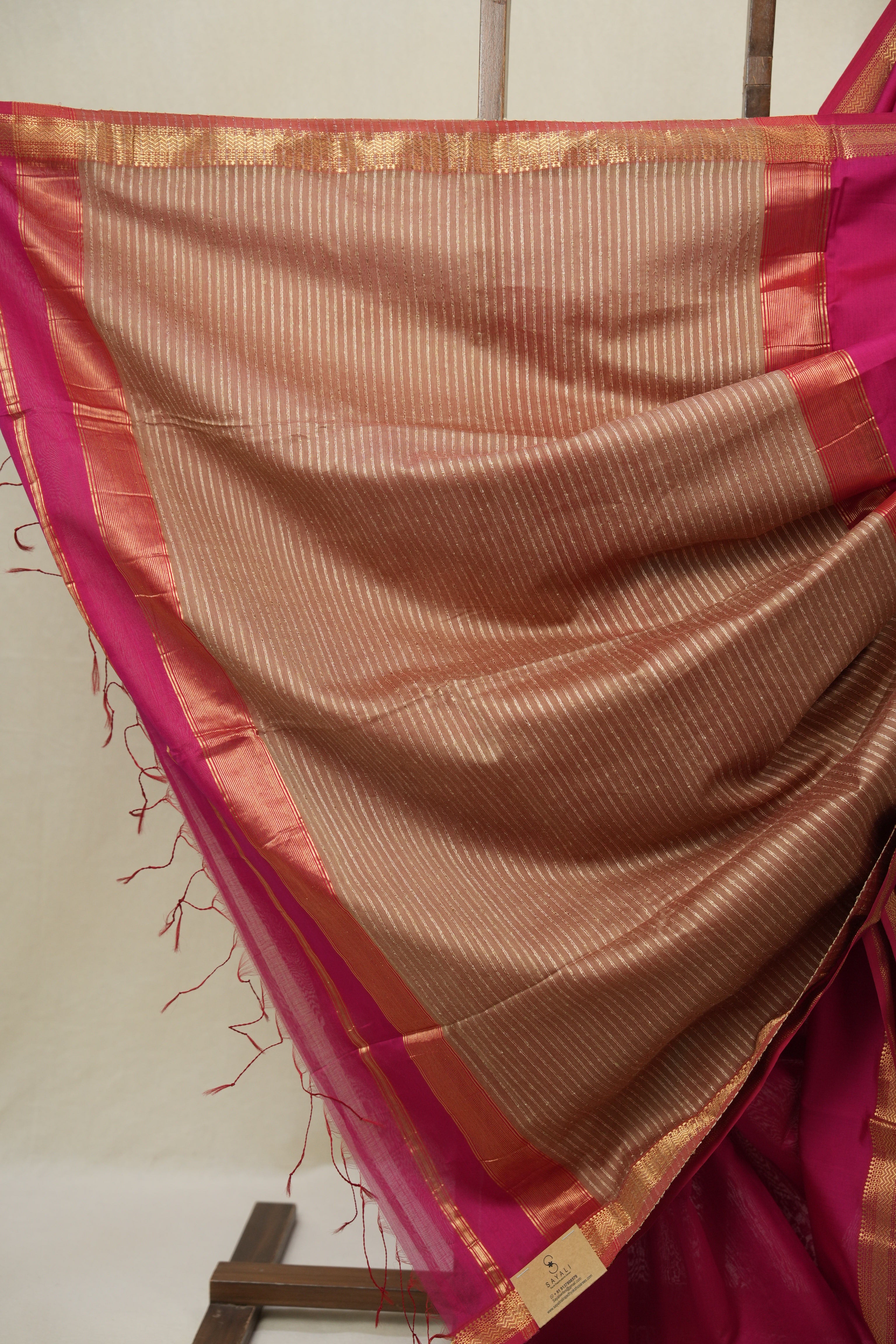 Pink Maheshwari Saree - SRPMS1082