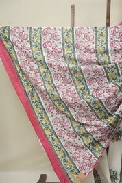 White HBP Cotton Saree - SRWCS3235