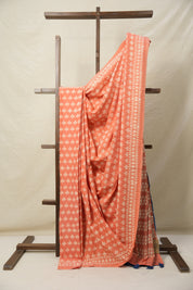 Peach Pink HBP Cotton Saree - SRPPCS3072