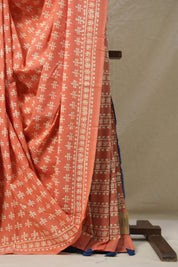 Peach Pink HBP Cotton Saree - SRPPCS3072