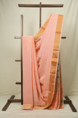 Peach Cotton Paithani Saree - SRPCPS815