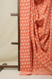 Peach Pink HBP Cotton Saree - SRPPCS3072