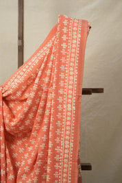 Peach Pink HBP Cotton Saree - SRPPCS3072