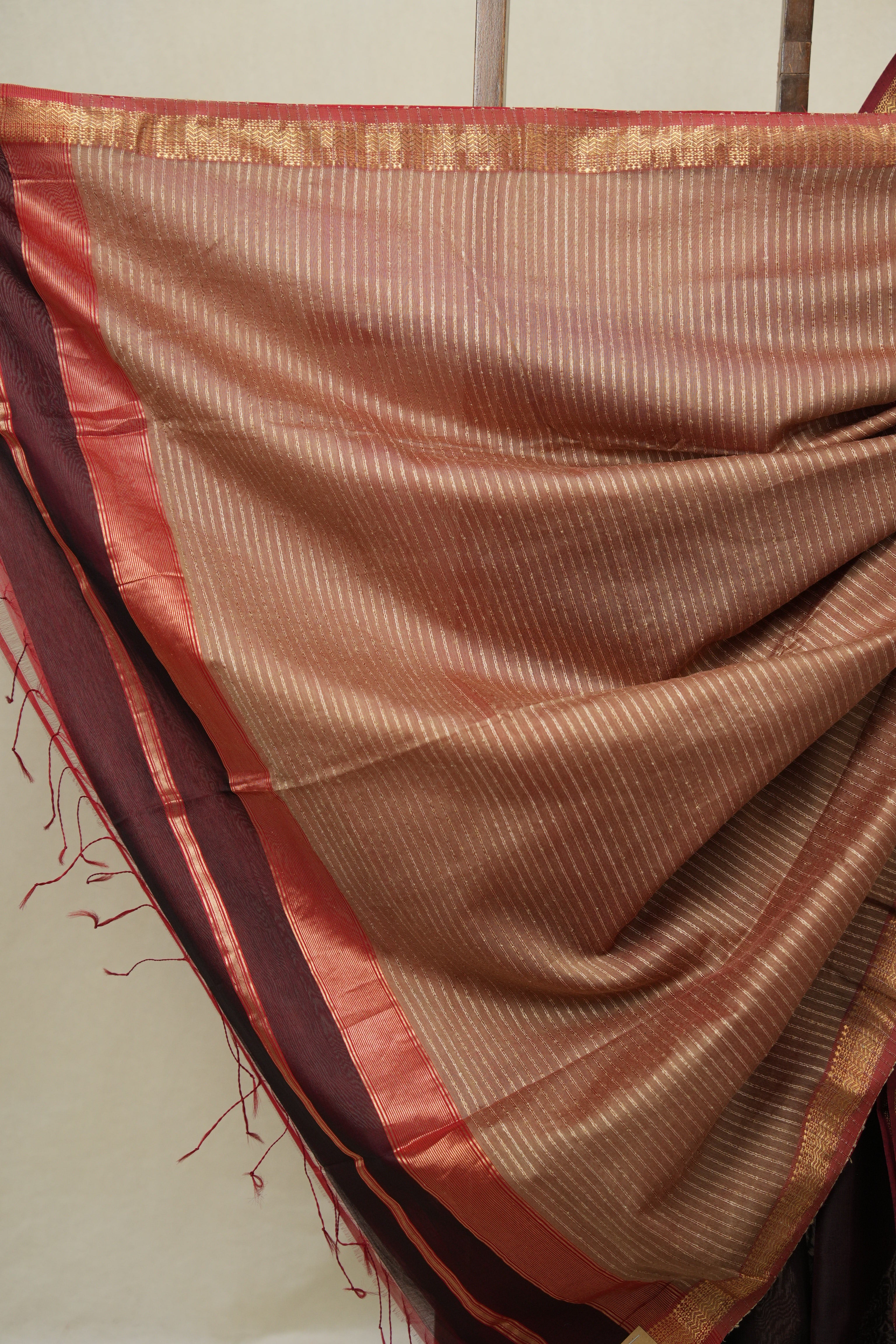 Wine Maheshwari Saree - SRWMS1083