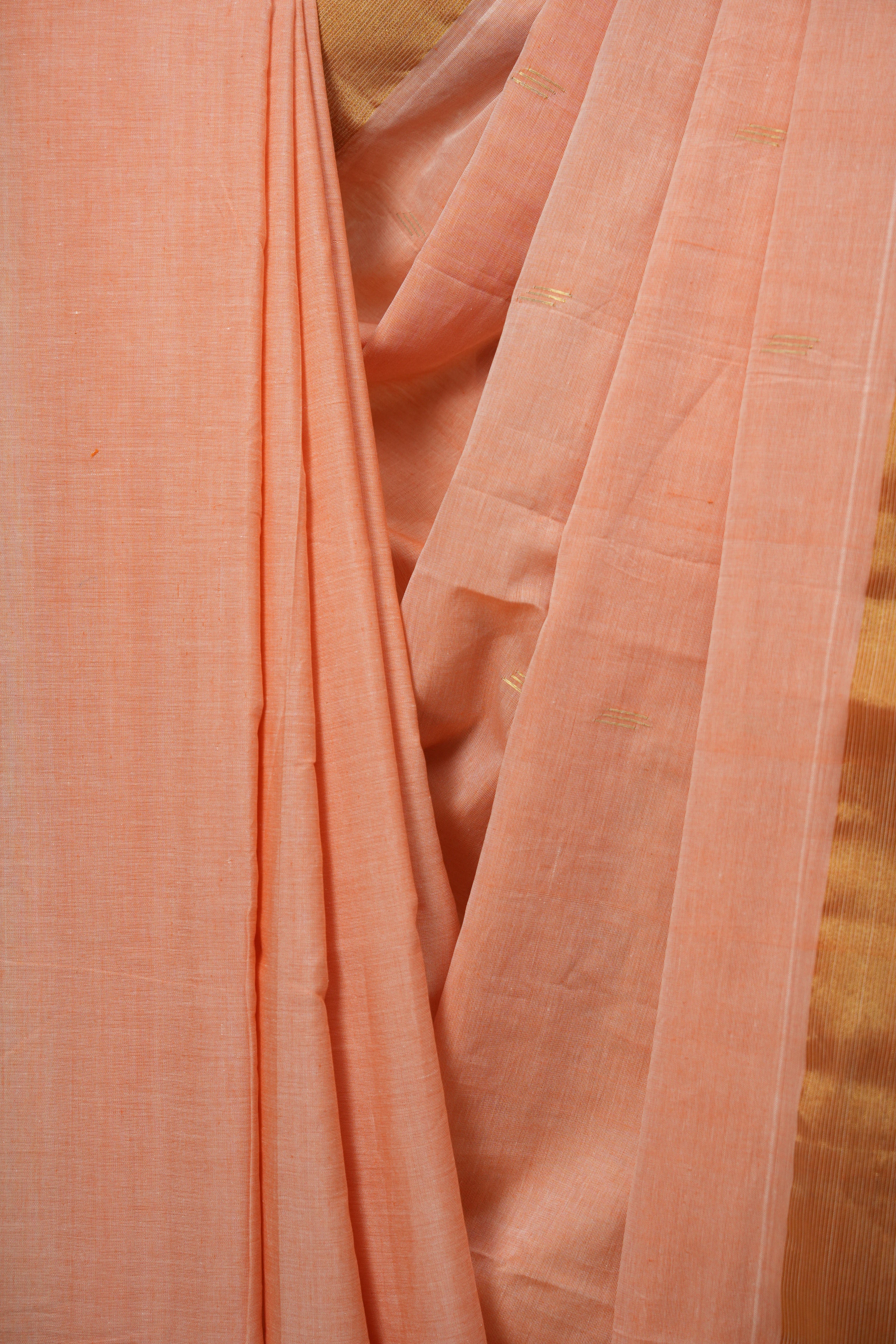 Peach Cotton Paithani Saree - SRPCPS815