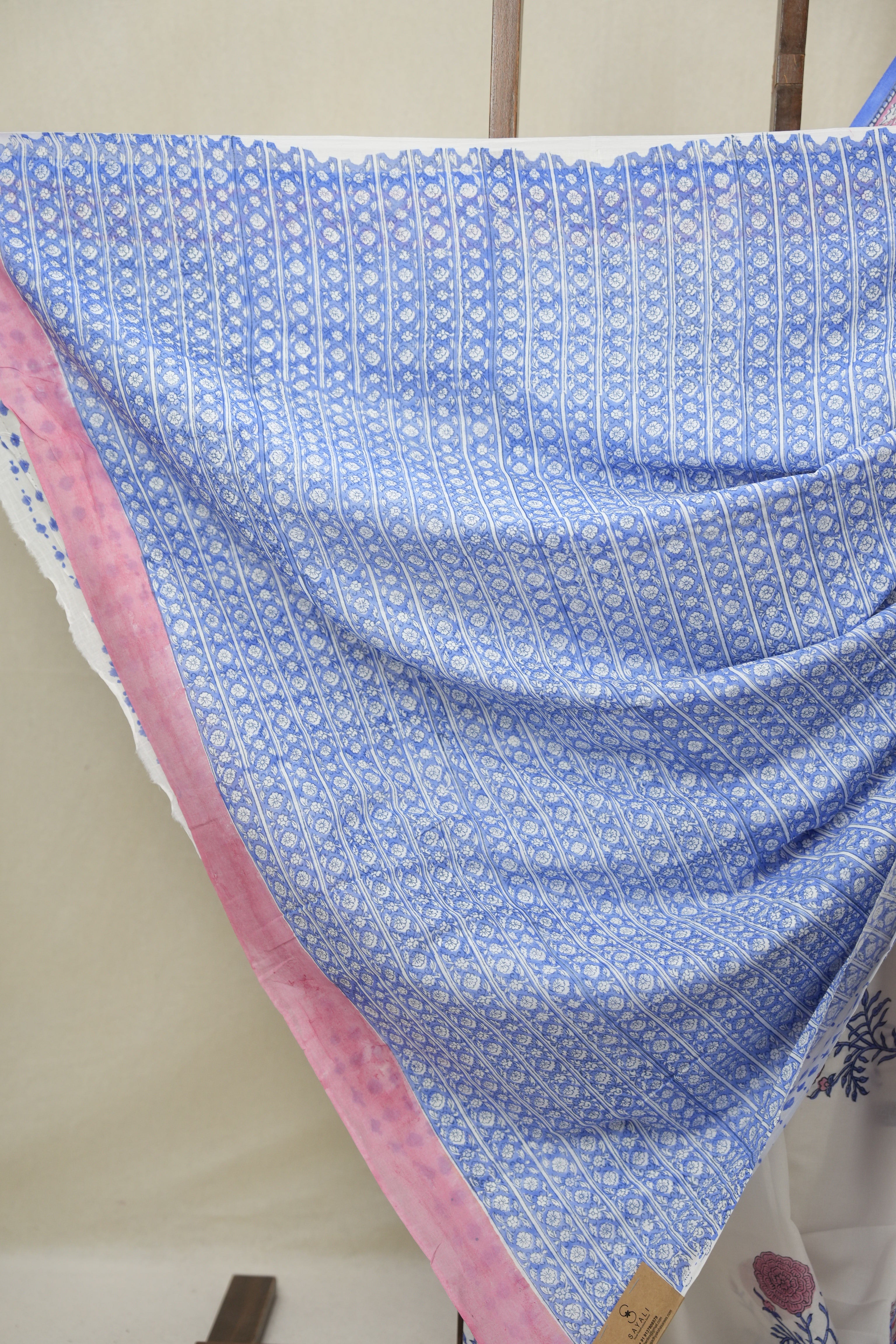 White HBP Cotton Saree - SRWCS3237