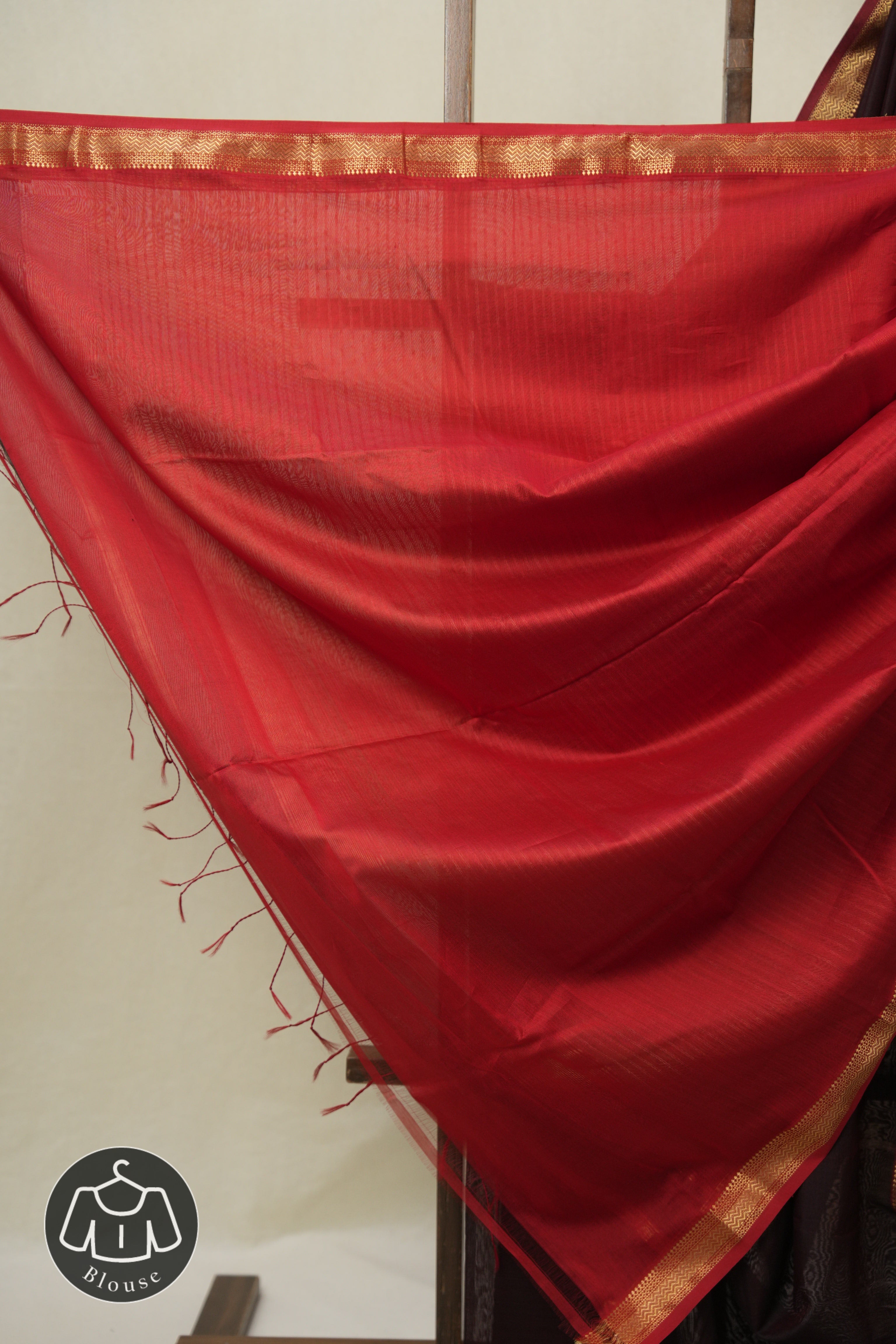 Wine Maheshwari Saree - SRWMS1083