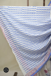White HBP Cotton Saree - SRWCS3237