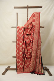 Maroon HBP Cotton Saree - SRMCS3071