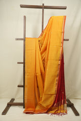 Yellow Maheshwari Saree - SRYMS1404