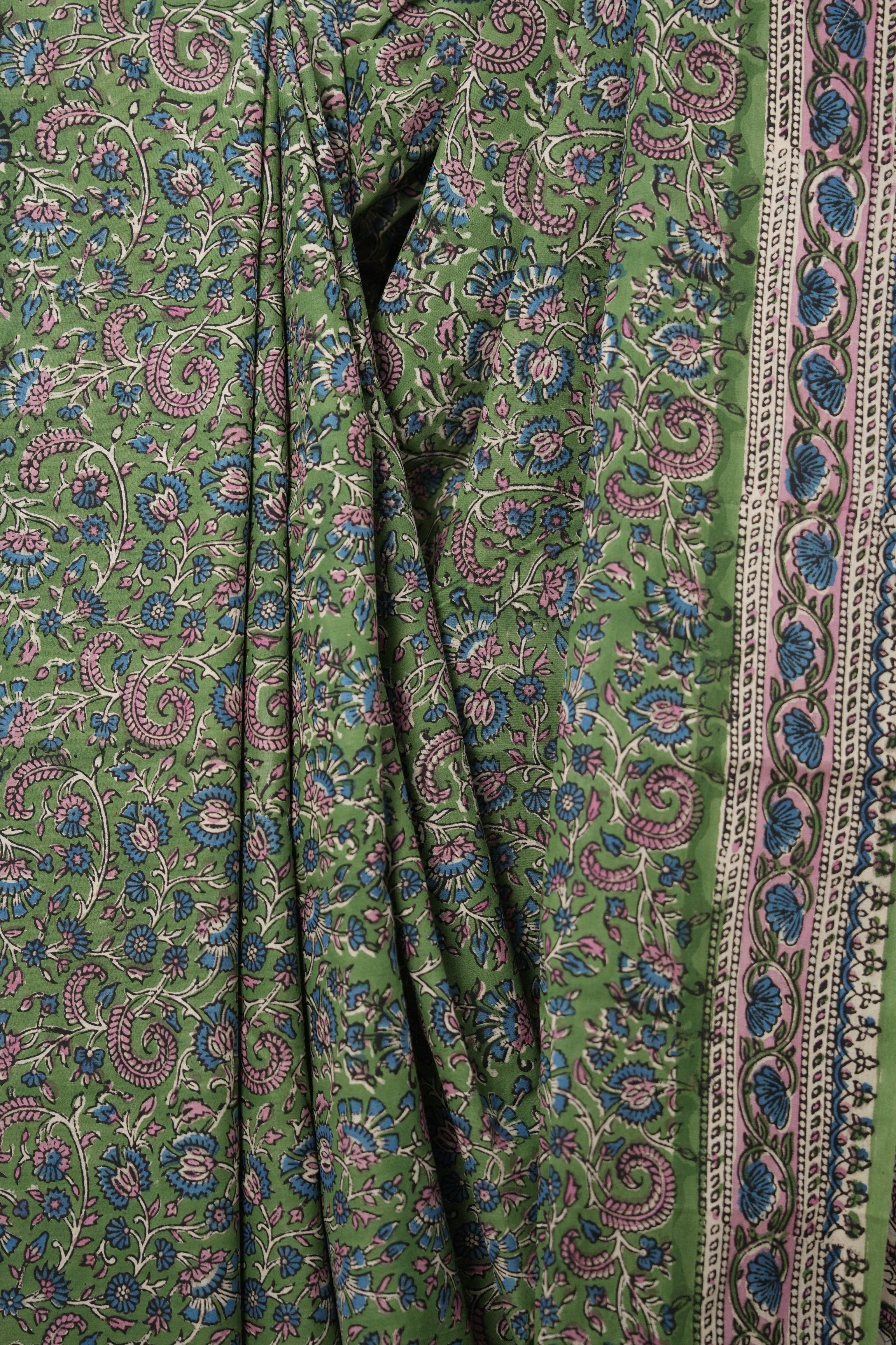 Green HBP Cotton Saree - SRGCS2785