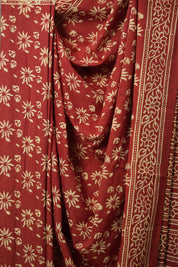 Maroon HBP Cotton Saree - SRMCS3071