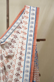 White HBP Cotton Saree - SRWCS3236