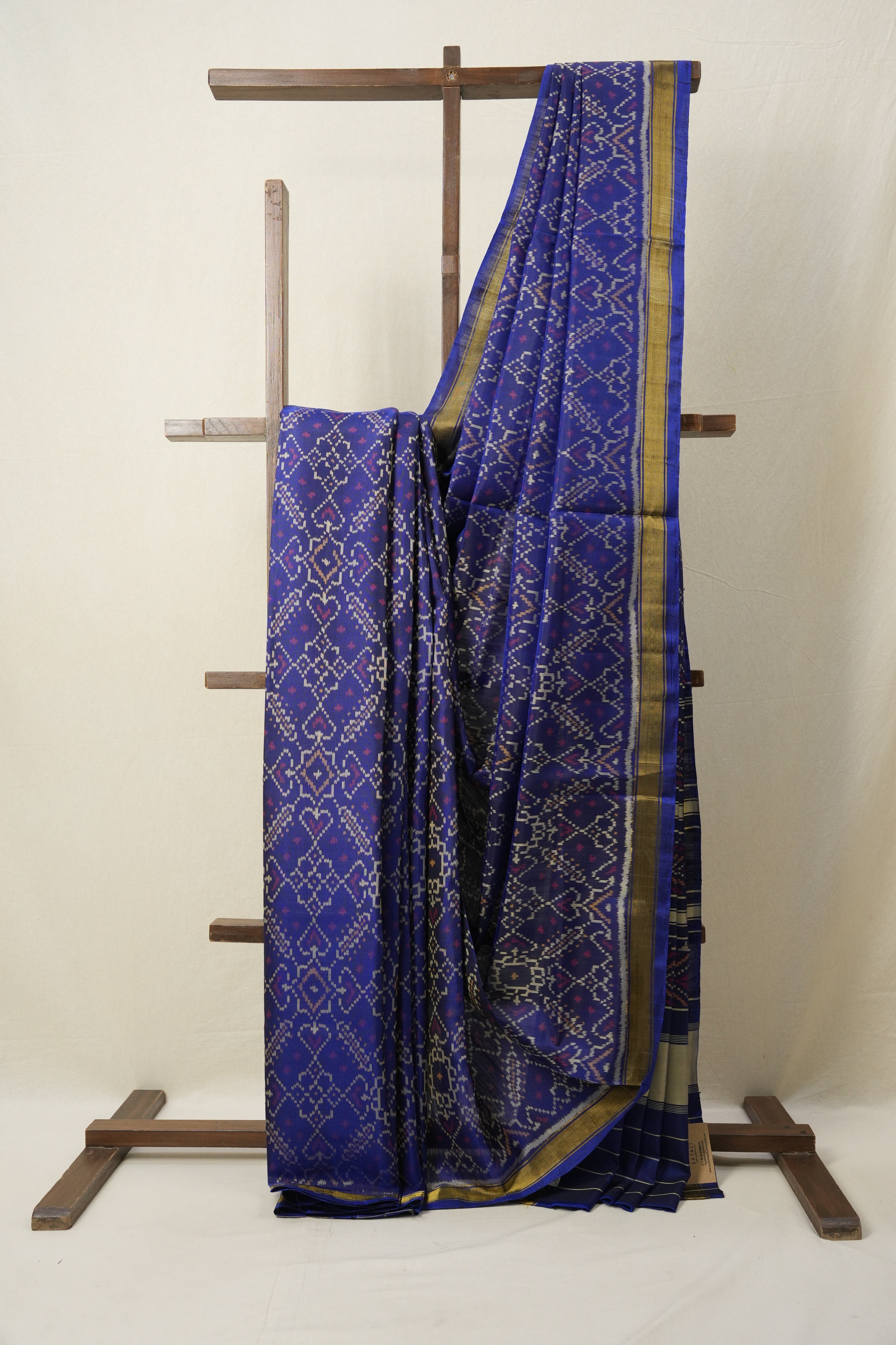 Blue Rajkot Patola Silk Saree - SRBRPSS366