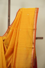 Yellow Maheshwari Saree - SRYMS1404