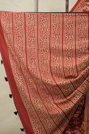 Maroon HBP Cotton Saree - SRMCS3071