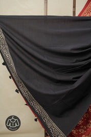 Maroon HBP Cotton Saree - SRMCS3071