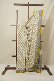 Cream HBP Cotton Saree - SRCCS3239