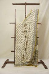 Cream HBP Cotton Saree - SRCCS3239