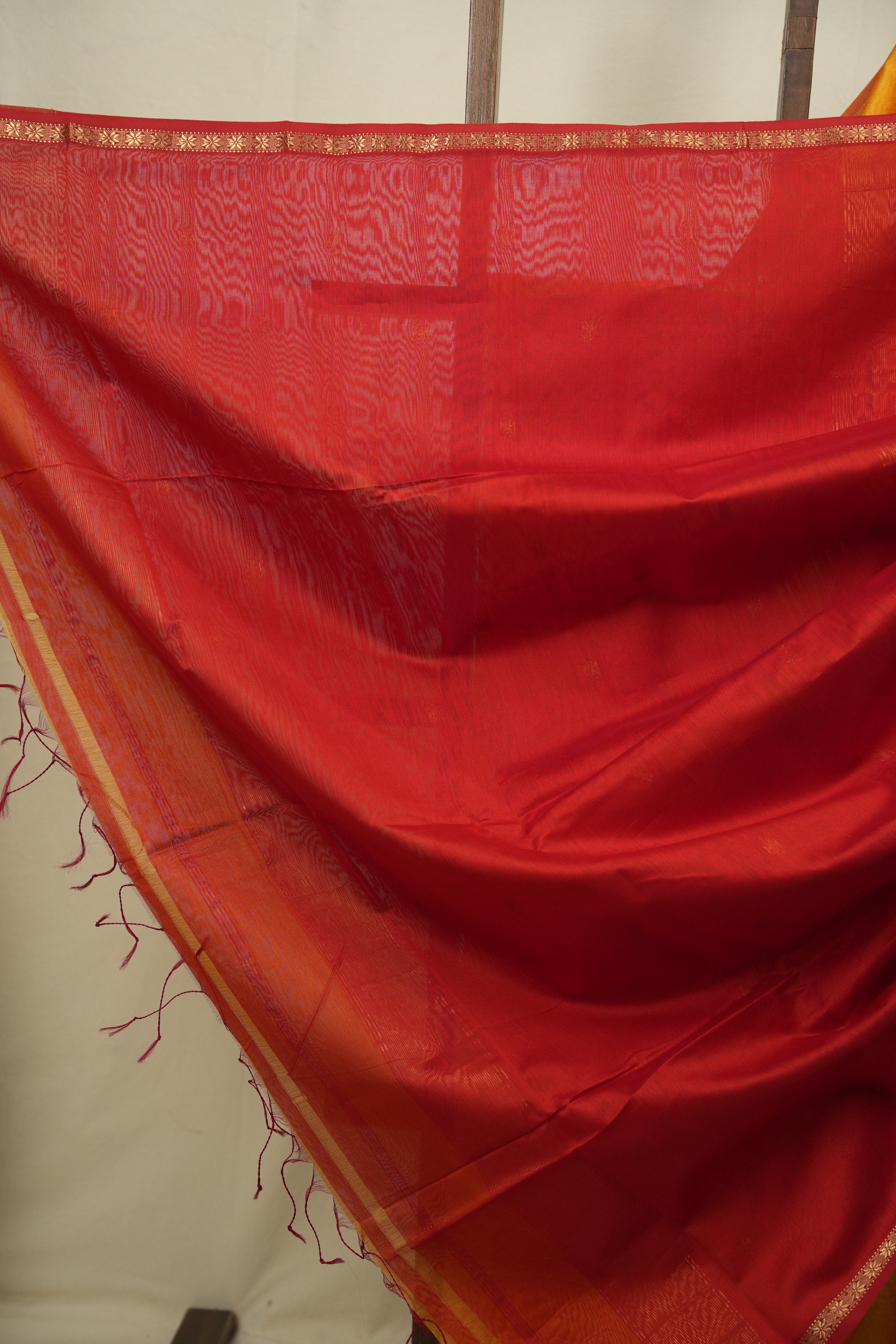 Yellow Maheshwari Saree - SRYMS1404