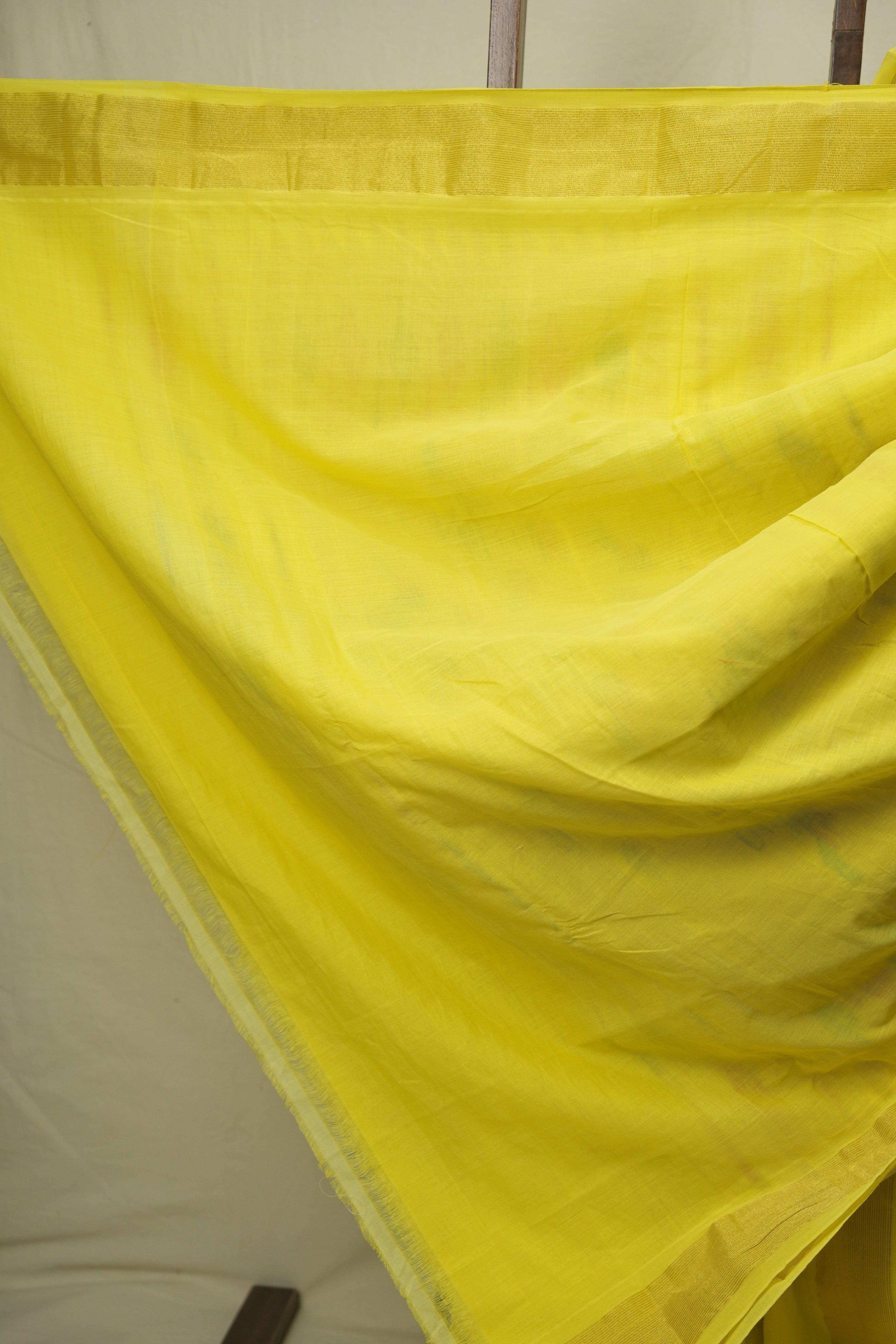 Lemon Yellow Cotton Paithani Saree - SRLYCPS818