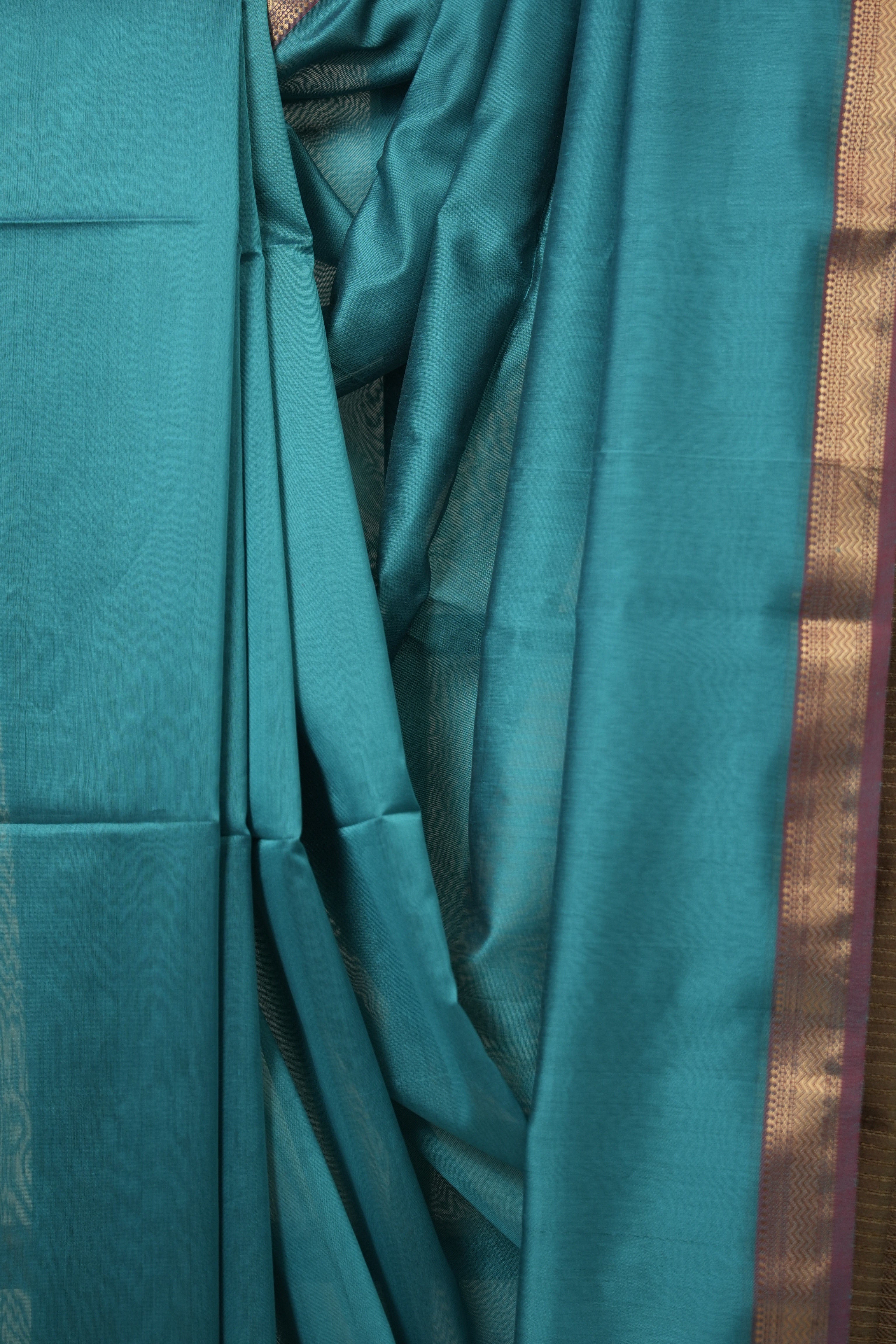 Blue Maheshwari Saree - SRBMS1085