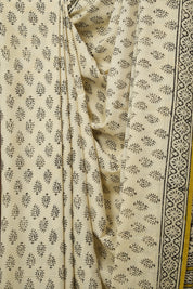 Cream HBP Cotton Saree - SRCCS3239