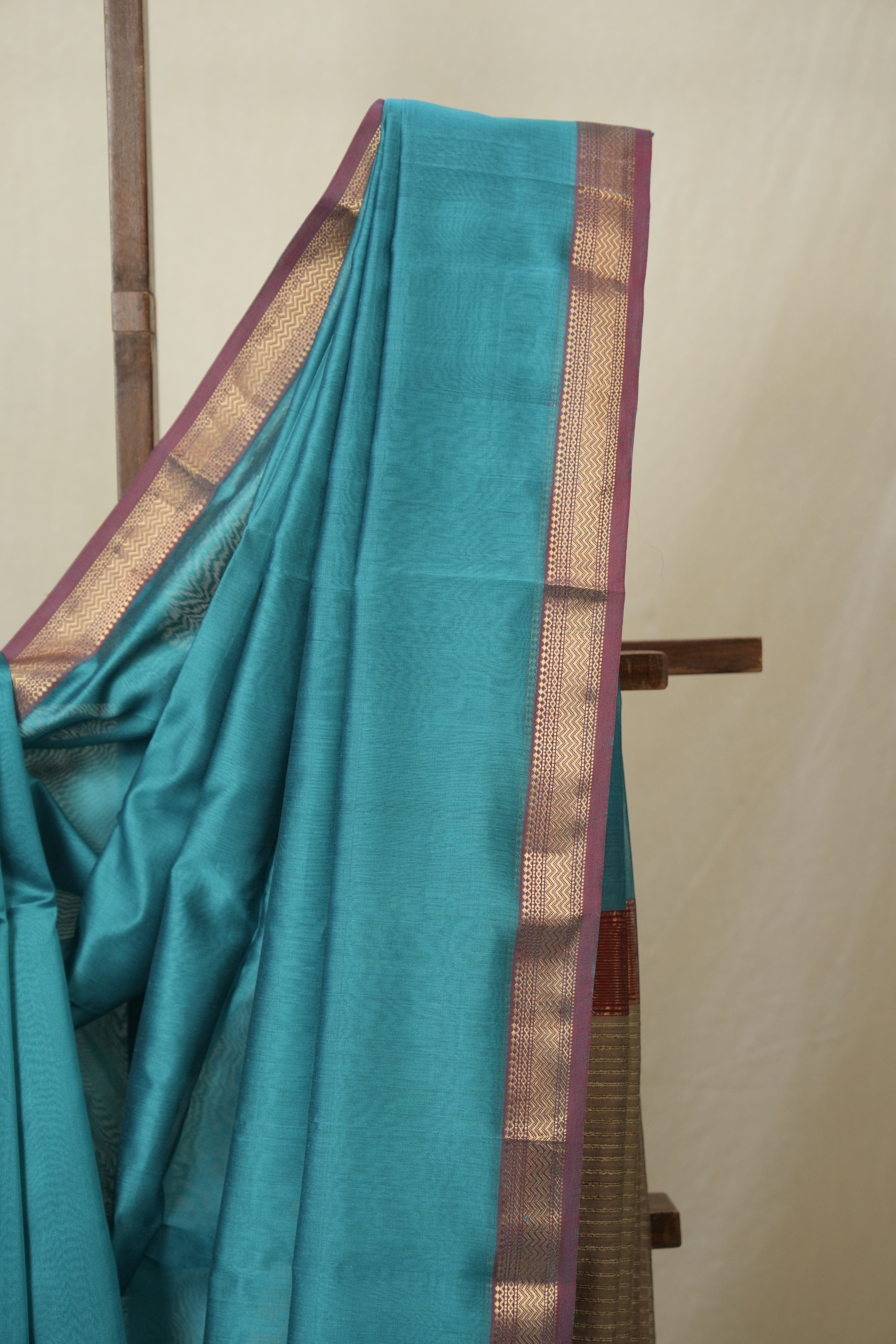 Blue Maheshwari Saree - SRBMS1085