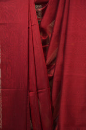 Maroon Maheshwari Saree - SRMMS1405
