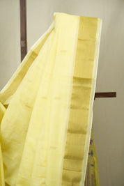 Light Yellow Cotton Paithani Saree - SRLYCPS817