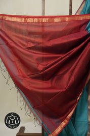 Blue Maheshwari Saree - SRBMS1085