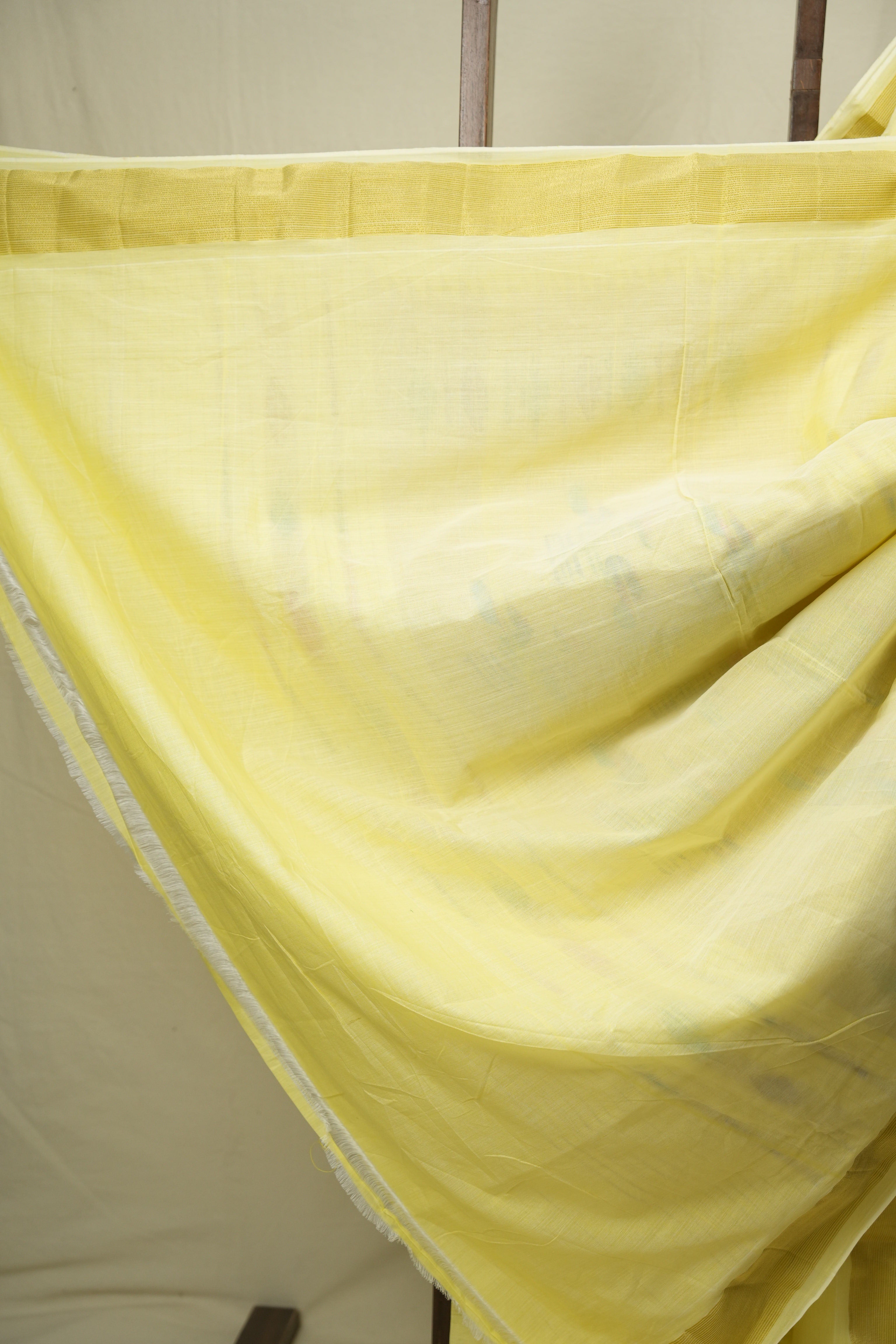 Light Yellow Cotton Paithani Saree - SRLYCPS817