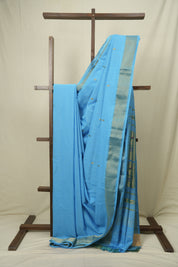 Blue Cotton Paithani Saree - SRBCPS819