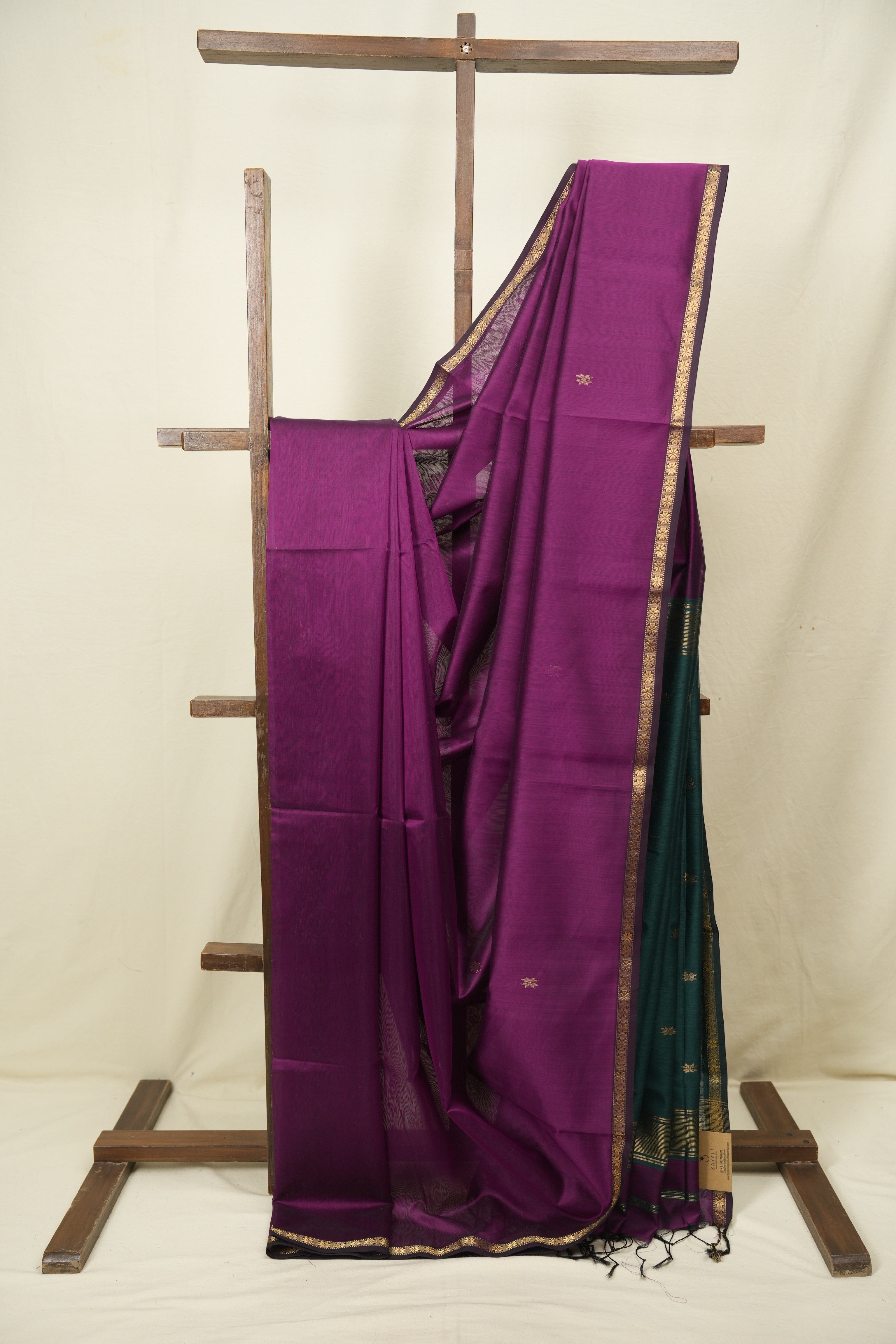 Purple Maheshwari Saree - SRPMS1407