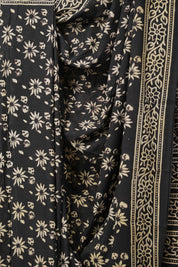 Black HBP Cotton Saree - SRBCS3069