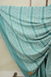 Aqua Green HBP Cotton Saree - SRAGCS3238