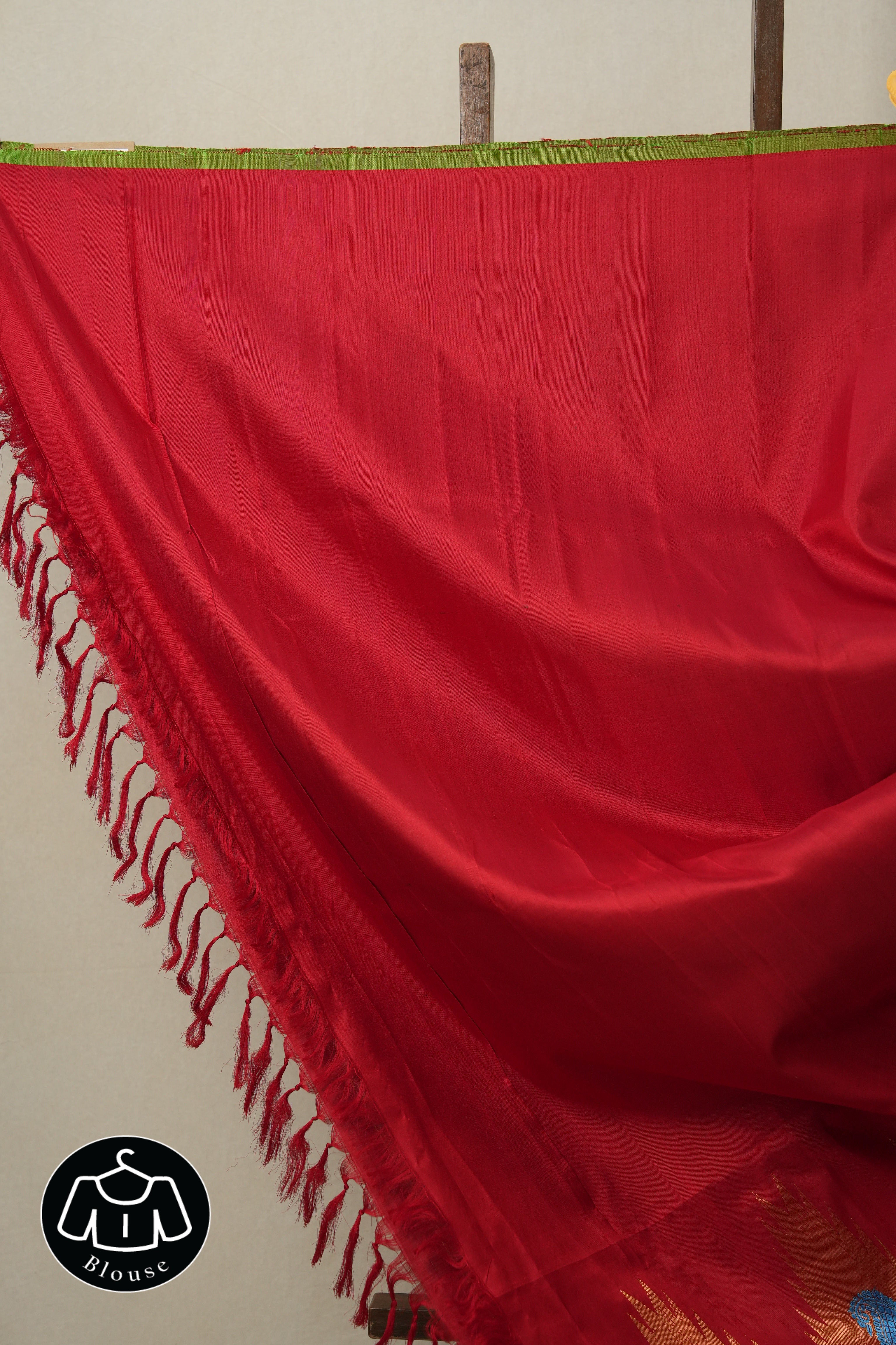 Red Gadwal Silk Saree - SRRGSS376