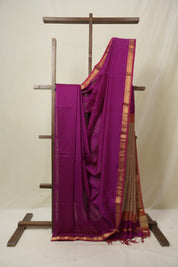 Magenta Maheshwari Saree - SRMMS1087