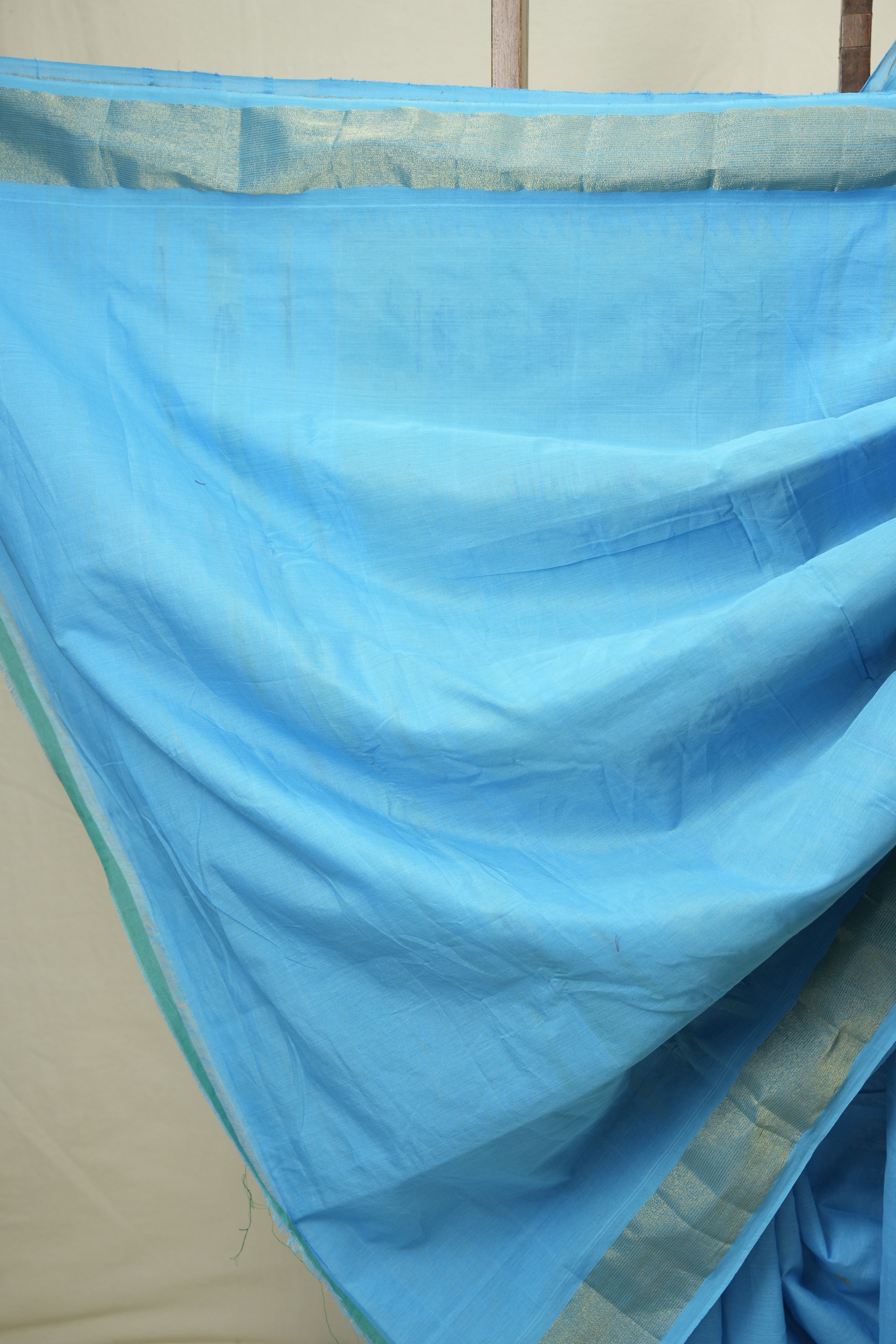 Blue Cotton Paithani Saree - SRBCPS819