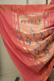 Pink Cotton Paithani Saree - SRPCPS816