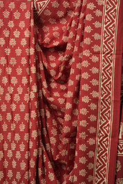 Maroon HBP Cotton Saree - SRMCS3067