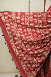 Maroon HBP Cotton Saree - SRMCS3067