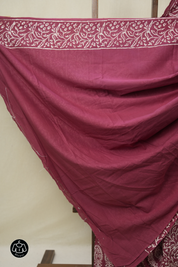 Burgundy HBP Cotton Saree - SRBCS3240