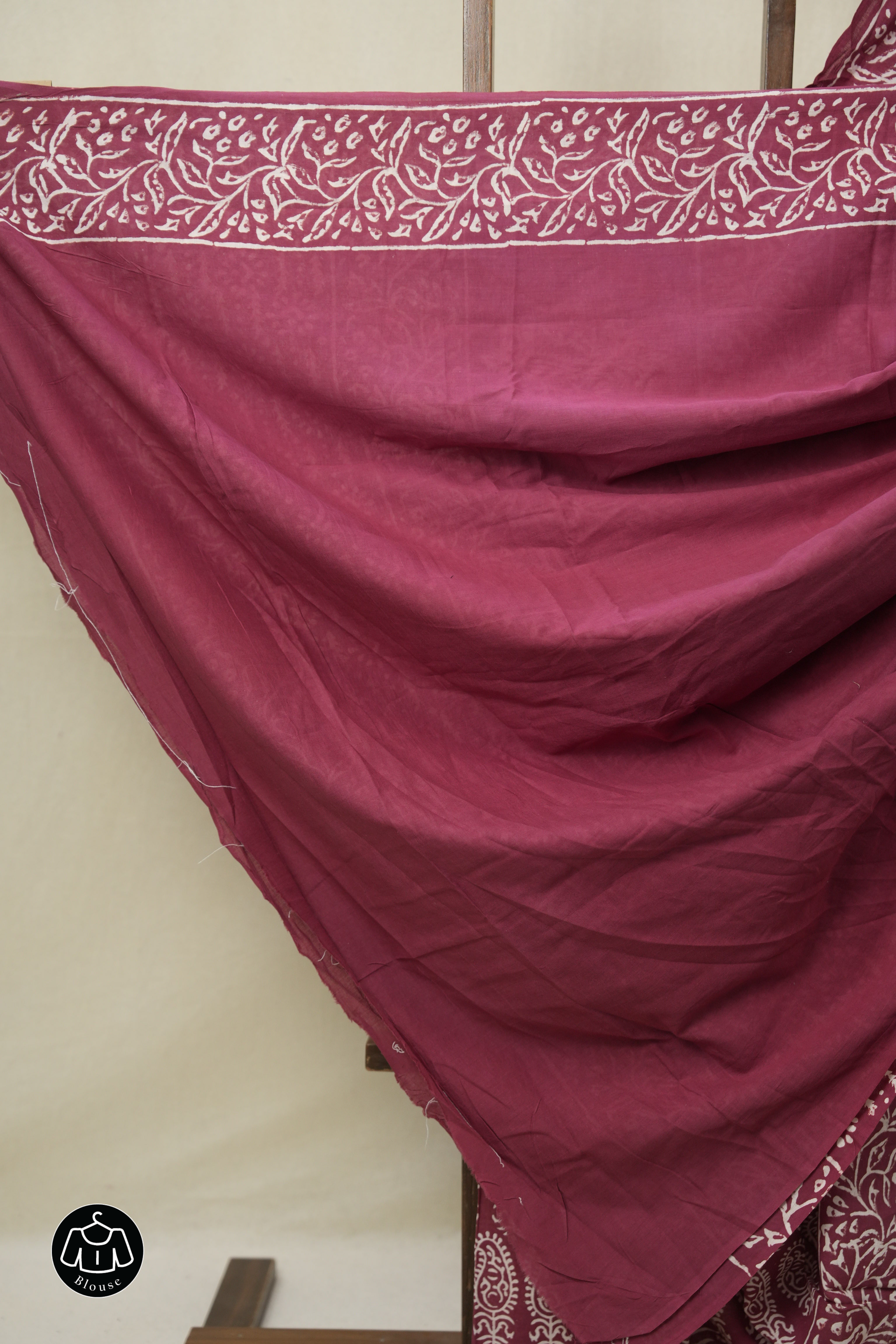 Burgundy HBP Cotton Saree - SRBCS3240