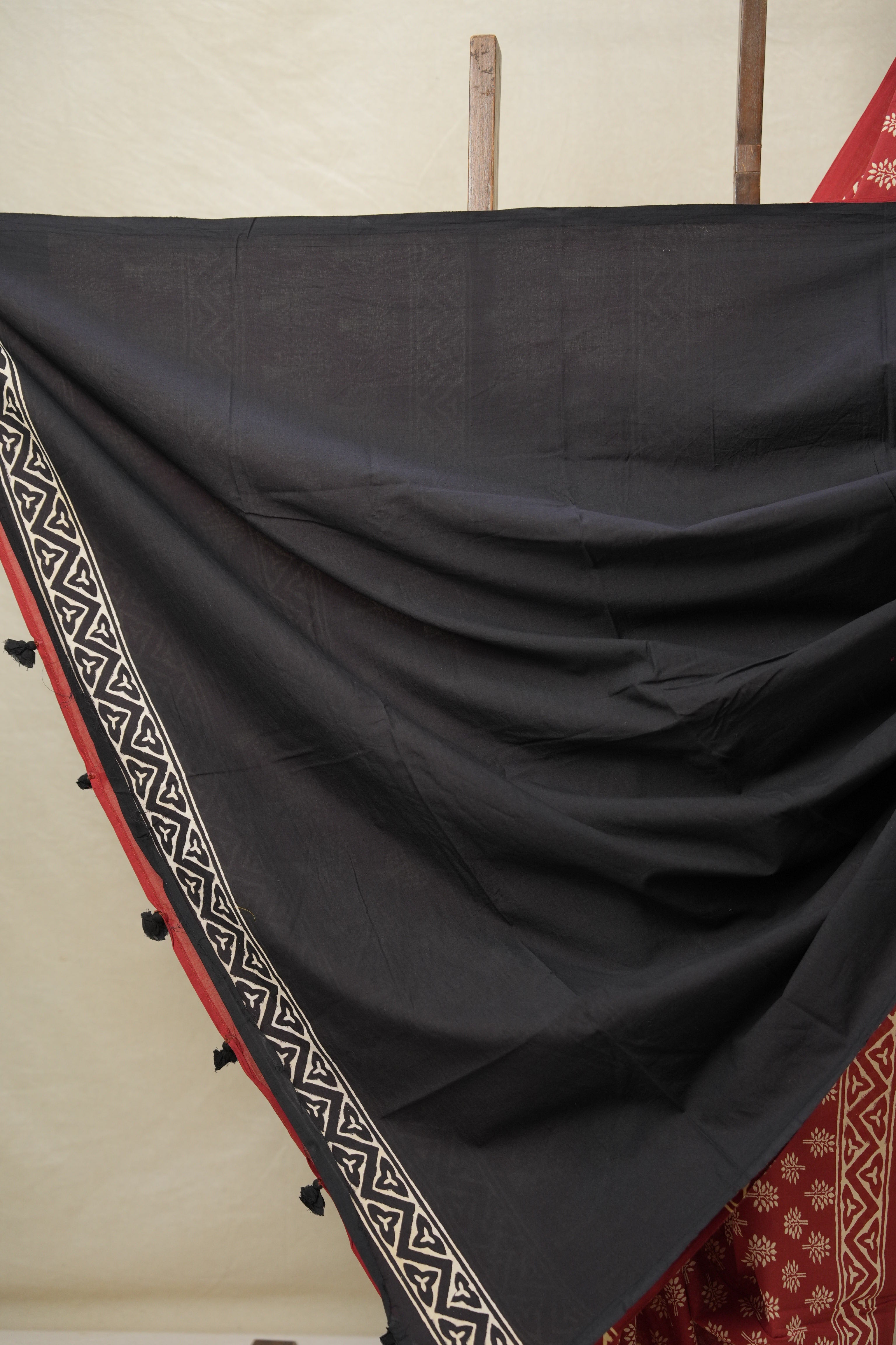 Maroon HBP Cotton Saree - SRMCS3067